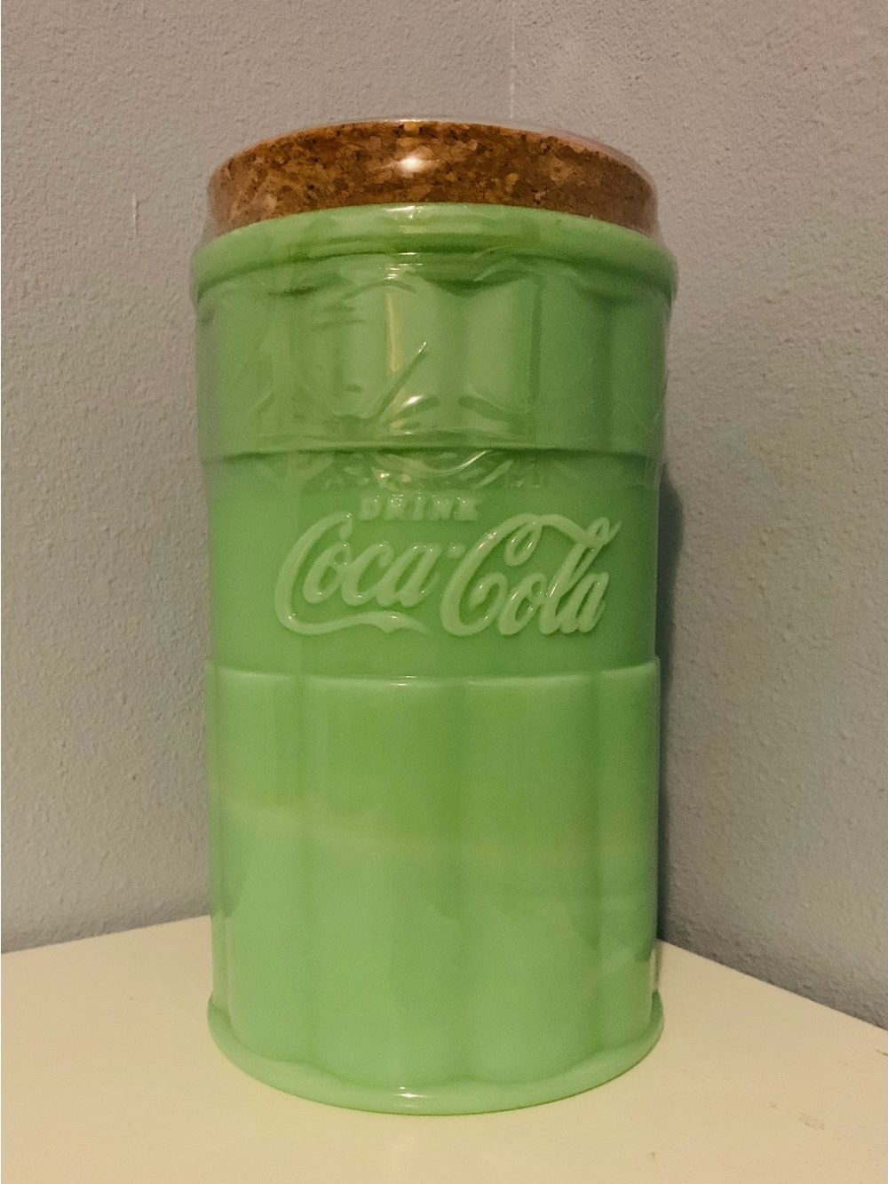Coca Cola Jadeite 28 Ounce Canister - Picture 4 of 6